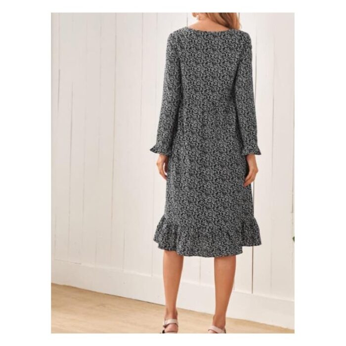 ⁦فستان صيفي للنساء لون أسود⁩ - الصورة ⁦2⁩