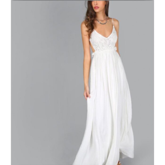 103388449_68a83befb8e0e فستان صيفي للنساء لون أبيض - الصورة 1