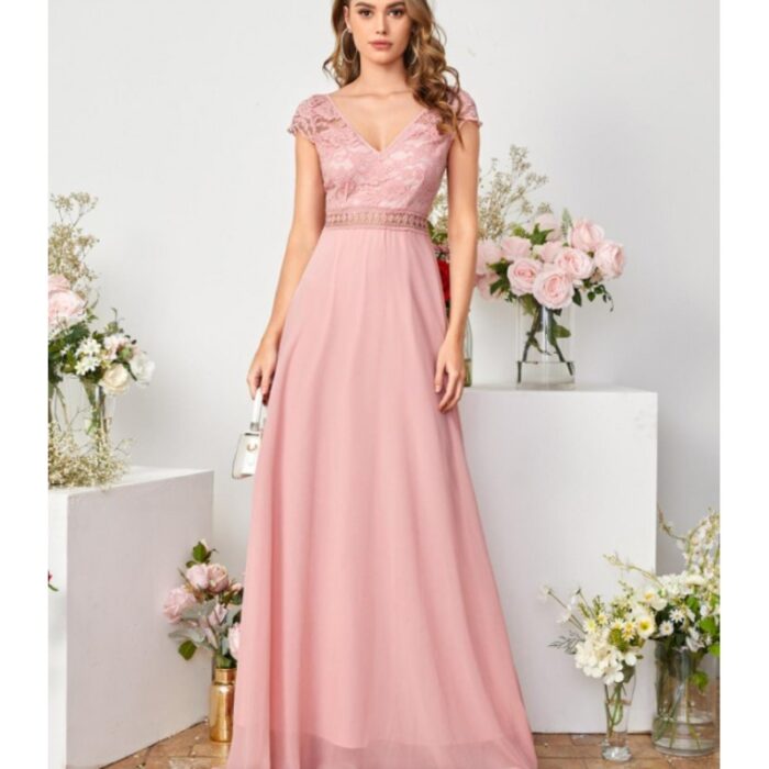 103388451_68a83bf2a63af فستان للمناسبات للنساء لون زهري - الصورة 1