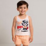 طقم للأطفال قطعتين لون بيج