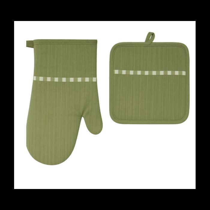 103388495_68a83c542b5d3 طقم مساكة و كف مطبخ قماش لون أخضر - الصورة 1
