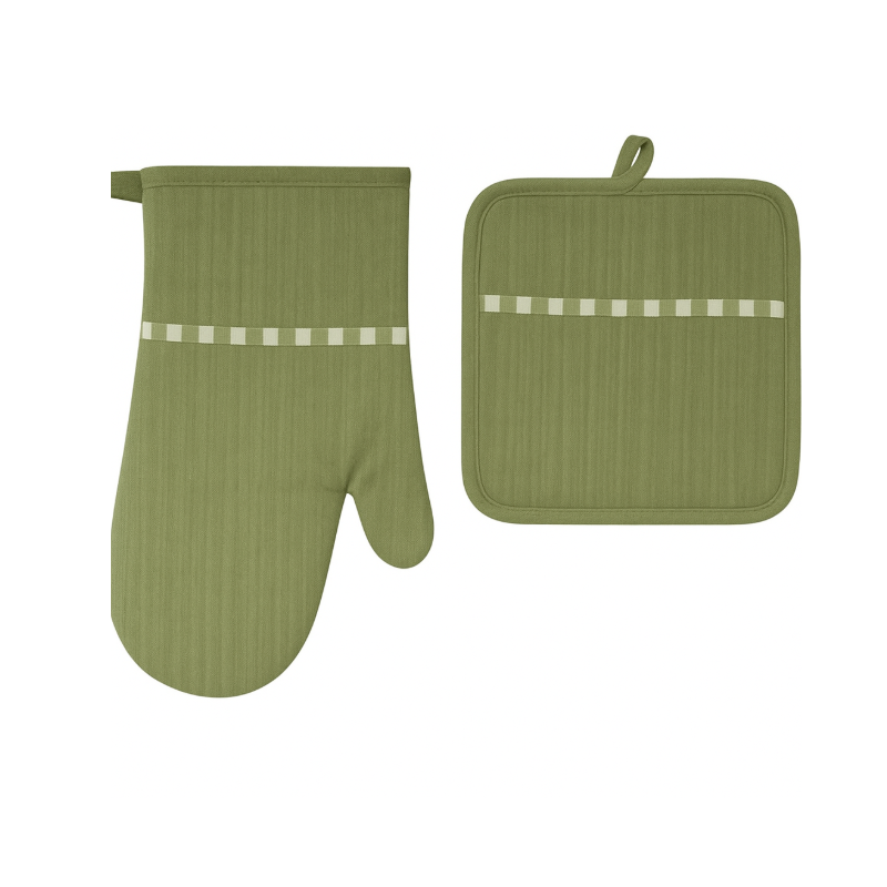 103388495_68a83c542b5d3 طقم مساكة و كف مطبخ قماش لون أخضر - الصورة 1