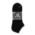 ⁦Skechers Mens (41-46) 3 Pairs Socks - Black⁩ - الصورة ⁦2⁩