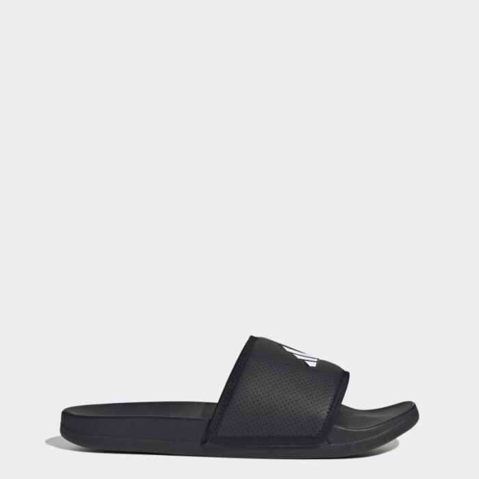 ⁦adidas Men's Adilette Comfort Slides - Black⁩ - الصورة ⁦2⁩