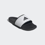 ⁦adidas Men's Adilette Comfort Slides - White⁩ - الصورة ⁦6⁩