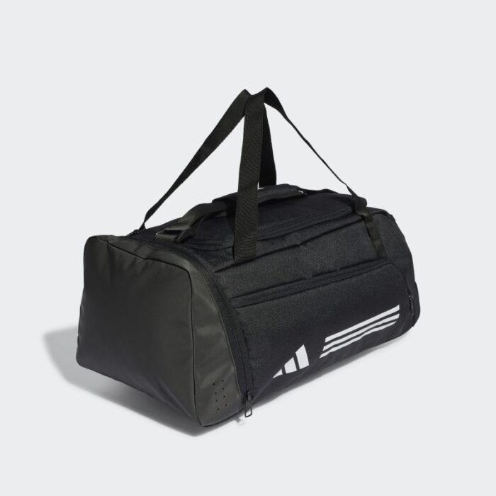 ⁦adidas Unisex' Essentials 3-Stripes Duffel Bag Small-Black⁩ - الصورة ⁦3⁩
