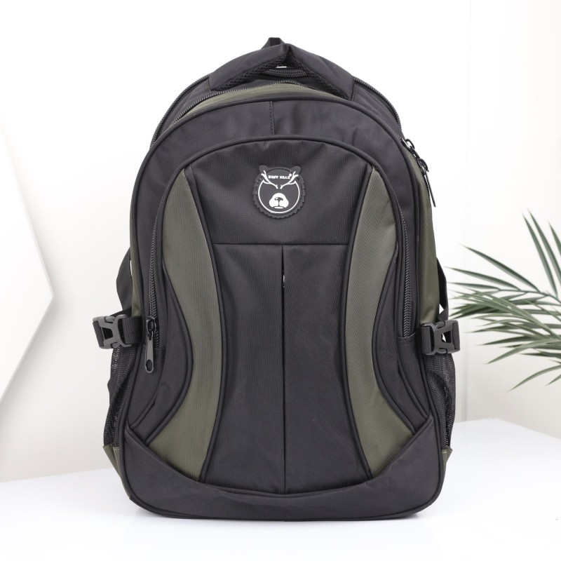 103388589_68acb7c78d646 شنطة مدرسية لون أسود وزيتي 46*36*21 سم - الصورة 1