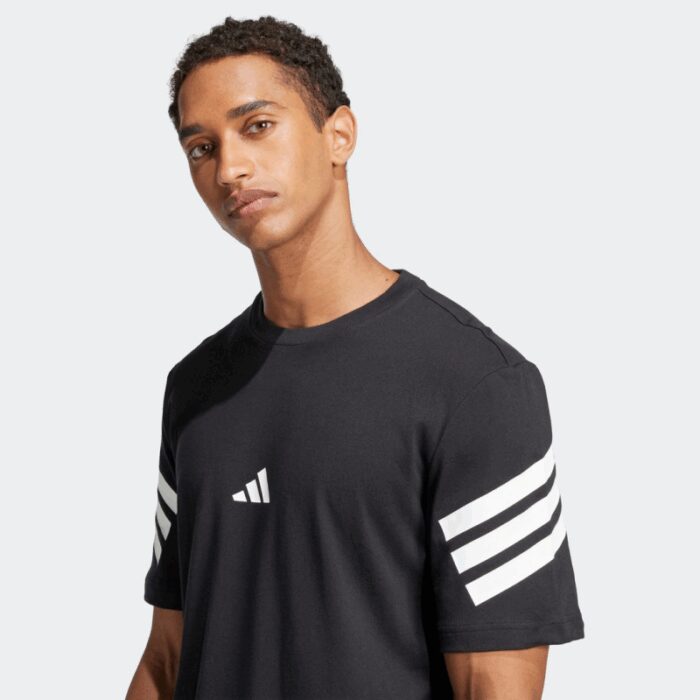 ⁦adidas Mens' Future Icons 3-Stripes Tee - Black⁩ - الصورة ⁦2⁩
