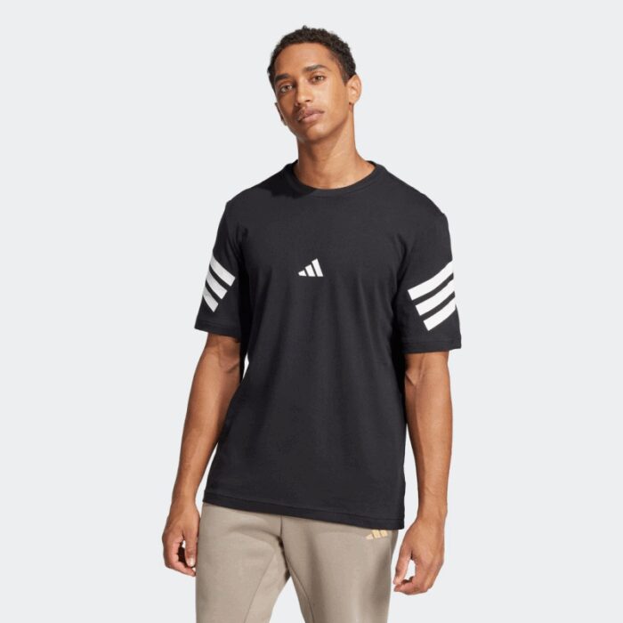 ⁦adidas Mens' Future Icons 3-Stripes Tee - Black⁩ - الصورة ⁦4⁩