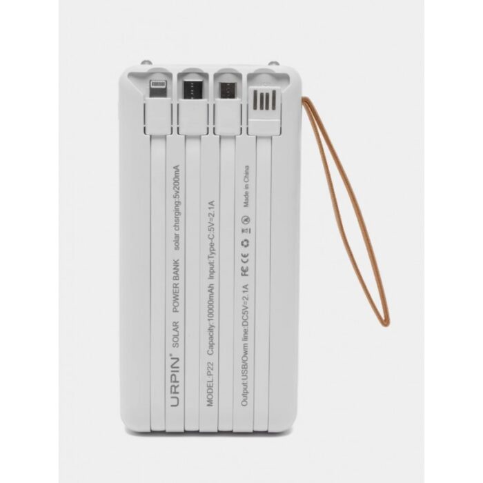 103388616_68a83e7850497 باور بانك تعمل على الطاقة الشمسية سعة 10000 ميلي أمبير مع 4 وصلات لشحن كافة أنواع الأجهزة شحن سريع بنفس الوقت ماركة urpin العالمية - الصورة 1