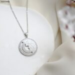 سلسال فضي اسلامي زركون ماركة دائري كفالة سنتين ضد تغير اللون