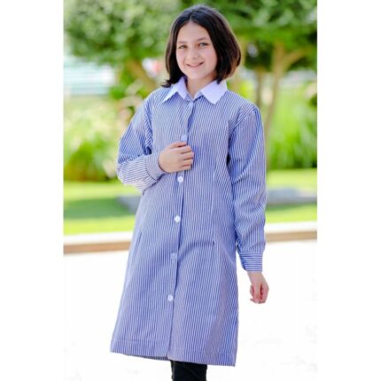 مريول السعافين سحب لون أزرق قبة بيضاء