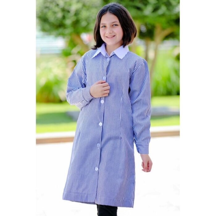 ⁦مريول السعافين سحب لون أزرق قبة بيضاء⁩ - الصورة ⁦1⁩