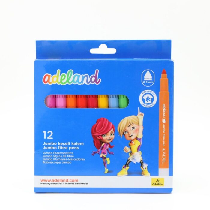 103388709_68a83f140a636 ألوان فلومساتر جمبو 12 لون ماركة Adel - الصورة 1