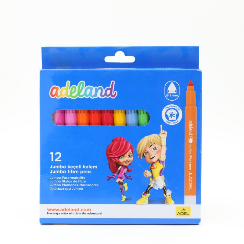 ⁦ألوان فلومساتر جمبو 12 لون ماركة Adel⁩ - الصورة ⁦1⁩
