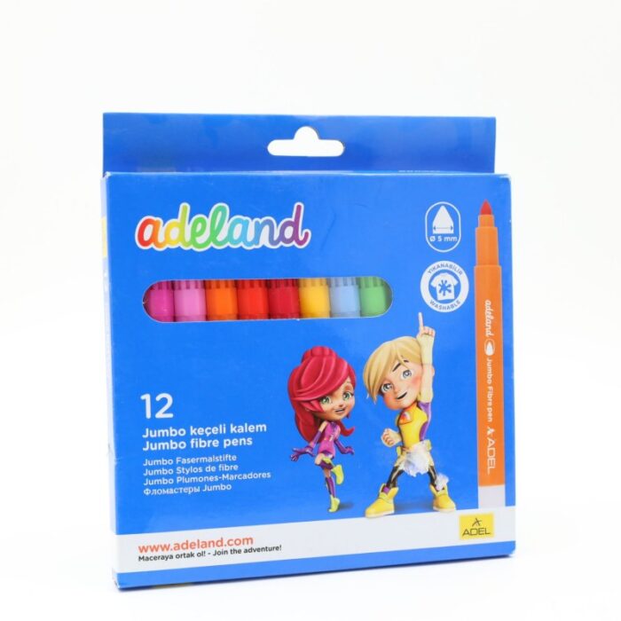 ⁦ألوان فلومساتر جمبو 12 لون ماركة Adel⁩ - الصورة ⁦2⁩