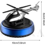 ⁦معطر جو للسيارة تعمل بالطاقة الشمسية على شكل طائرة هليكوبتر مع أقراص عدد 2⁩ - الصورة ⁦2⁩