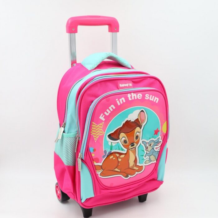 103388738_68a83f480e3ff حقيبة مدرسية عجل بتصميم غزال حجم 16 انش لون فوشي - الصورة 1