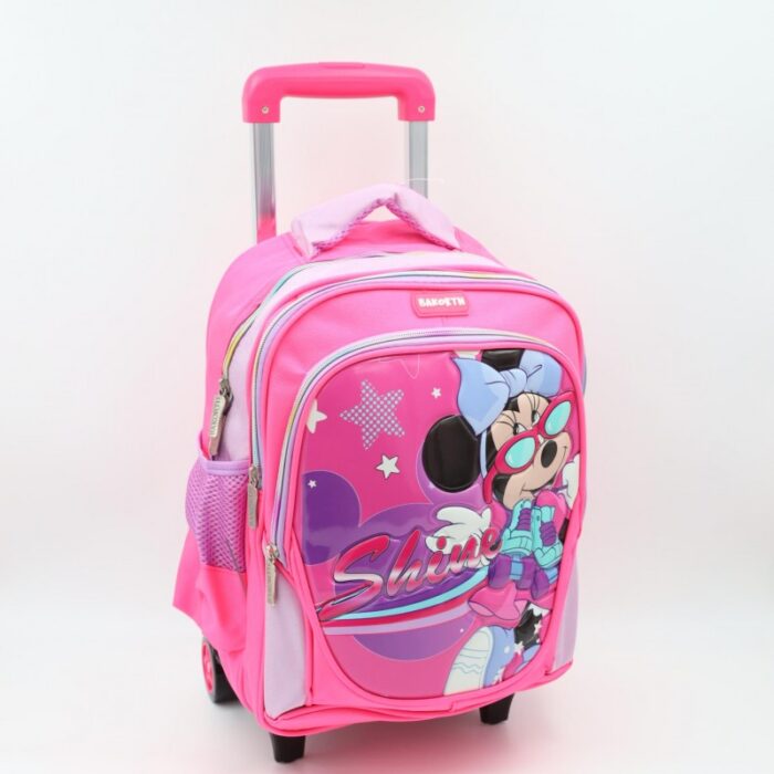 103388740_68a83f4b4e99a حقيبة مدرسية عجل بتصميم ميني ماوس حجم 14 انش لون فوشي - الصورة 1