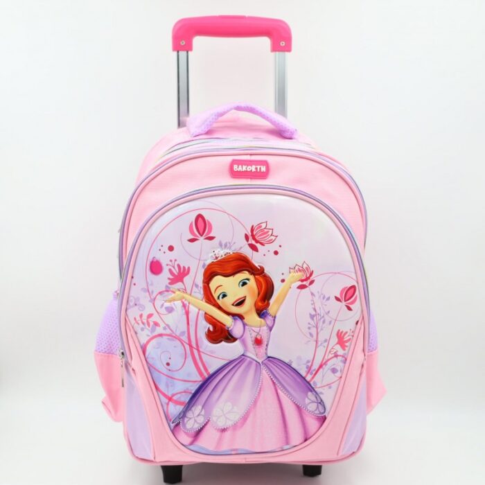 103388746_68a83f5181e14 حقيبة مدرسية عجل بتصميم صوفيا حجم 16 انش لون بنفسجي - الصورة 1