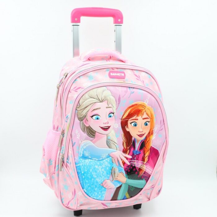 103388749_68a83f551cb86 حقيبة مدرسية عجل بتصميم فروزن حجم 16 انش لون زهري - الصورة 1