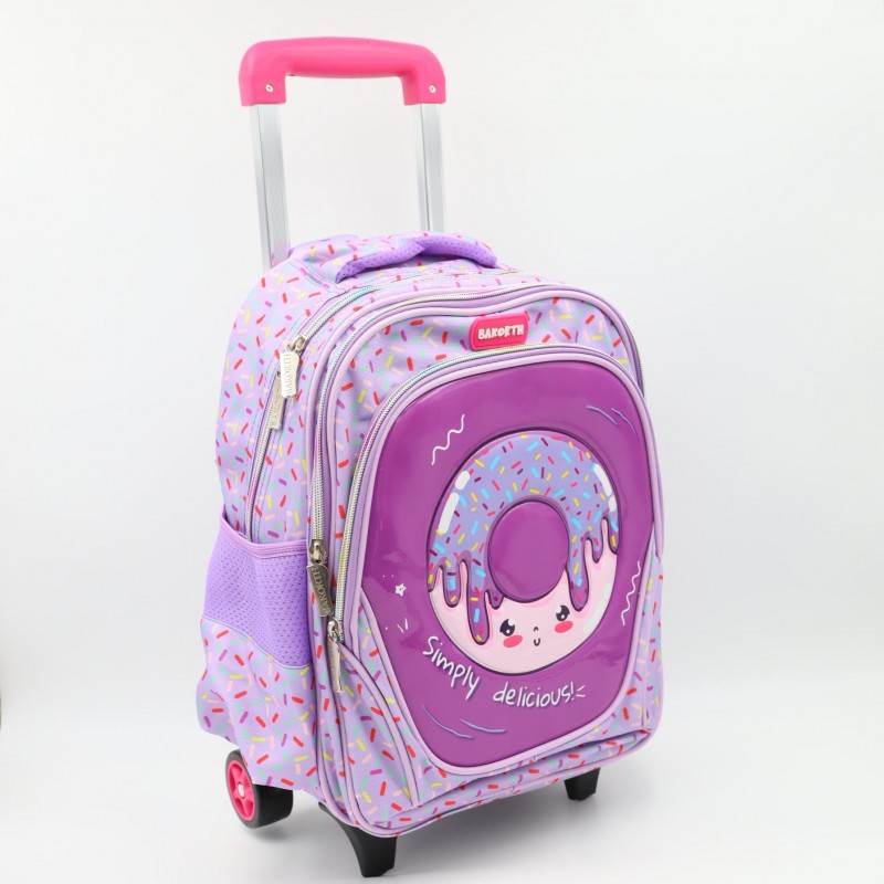 ⁦حقيبة مدرسية عجل حجم 14 انش لون بنفسجي⁩ - الصورة ⁦1⁩