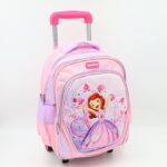 حقيبة مدرسية عجل بتصميم صوفيا حجم 14 انش لون زهري