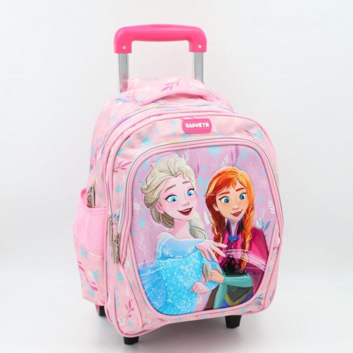 103388763_68a83f69a1a25 حقيبة مدرسية عجل بتصميم فروزن حجم 14 انش لون زهري - الصورة 1