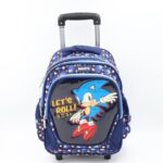 ⁦حقيبة مدرسية عجل حجم 14 انش لون أزرق⁩ - الصورة ⁦2⁩