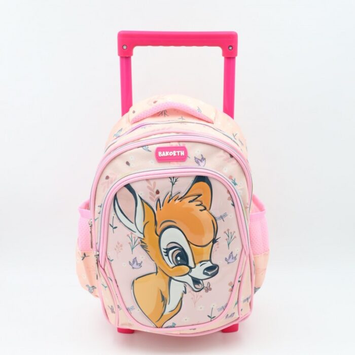 ⁦حقيبة مدرسية عجل حجم 12 انش لون زهري⁩ - الصورة ⁦2⁩