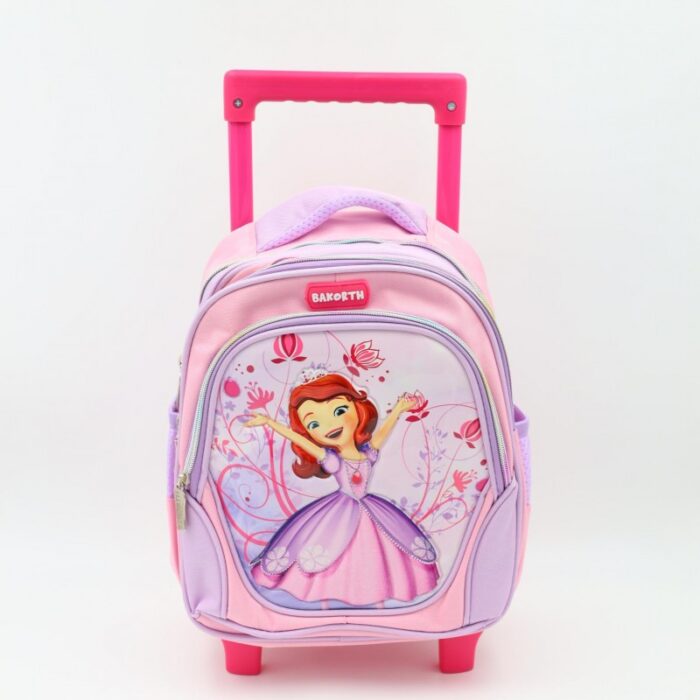 ⁦حقيبة مدرسية عجل بتصميم صزفيا حجم 12 انش لون بنفسجي⁩ - الصورة ⁦2⁩