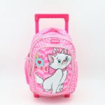 ⁦حقيبة مدرسية عجل بتصميم قطة حجم 12 انش لون زهري⁩ - الصورة ⁦2⁩