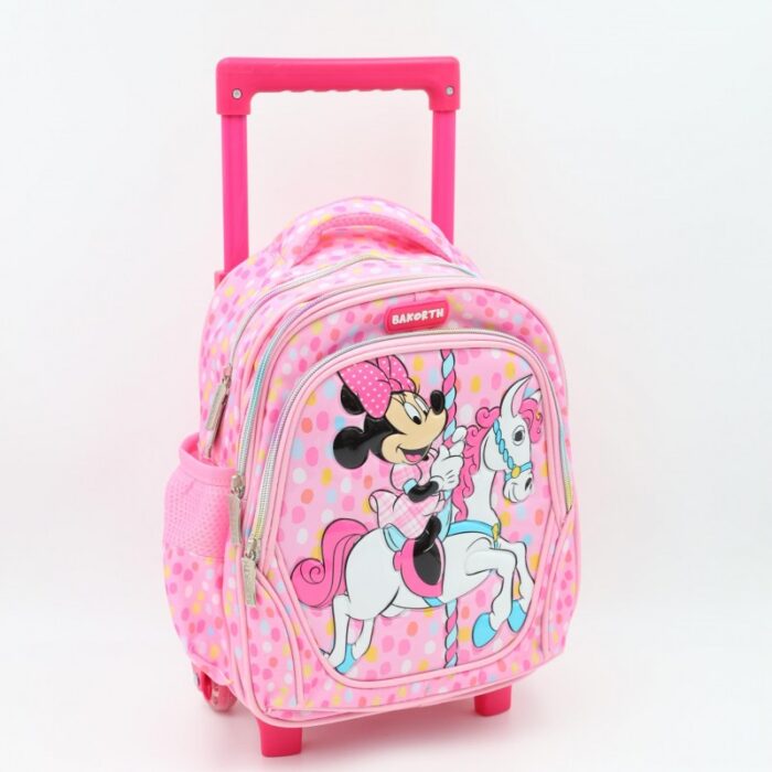 103388778_68a83f7c3f4a3 حقيبة مدرسية عجل بتصميم ميكي ماوس حجم 12 انش لون زهري - الصورة 1