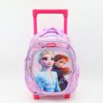 ⁦حقيبة مدرسية عجل بتصميم فروزن حجم 12 انش لون بنفسجي⁩ - الصورة ⁦2⁩