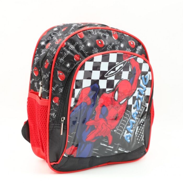 103388795_68a83f94980bb حقيبة مدرسية بتصميم سبايدر مان حجم 12 انش لون أحمر - الصورة 1