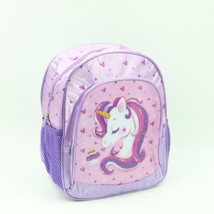 103388799_68a83f98703ff حقيبة مدرسية بتصميم يونكورن حجم 12 انش لون بنفسجي - الصورة 1