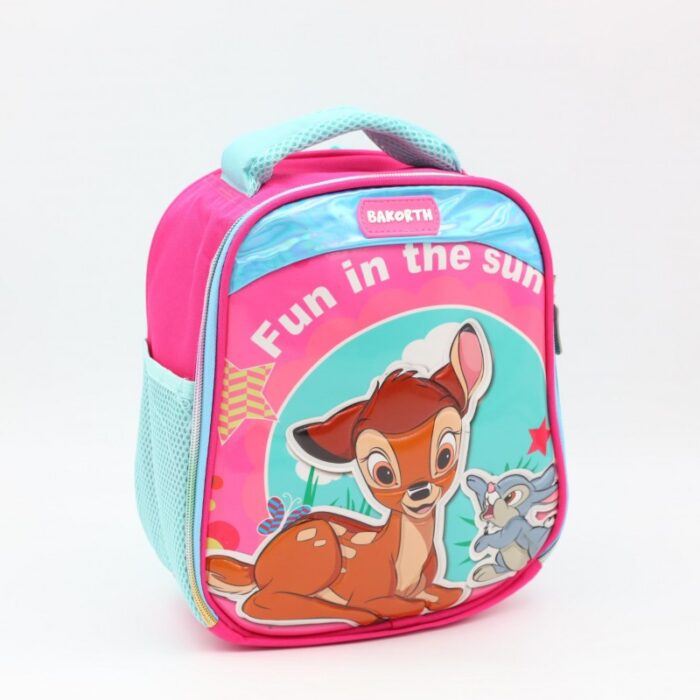 103388804_68a83f9ec7187 شنطة لانش بوكس بتصميم بامبي لون فوشي - الصورة 1