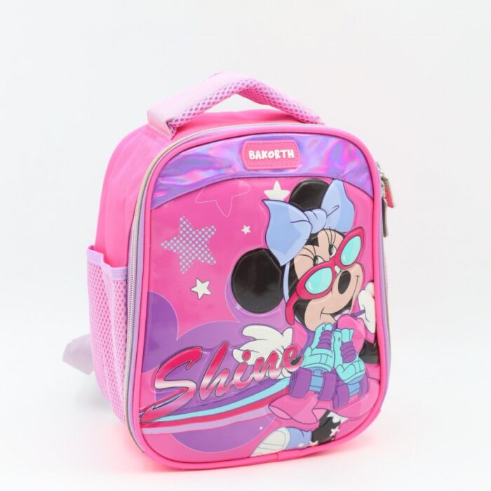 ⁦شنطة لانش بوكس بتصميم ميني ماوس لون زهري⁩ - الصورة ⁦3⁩