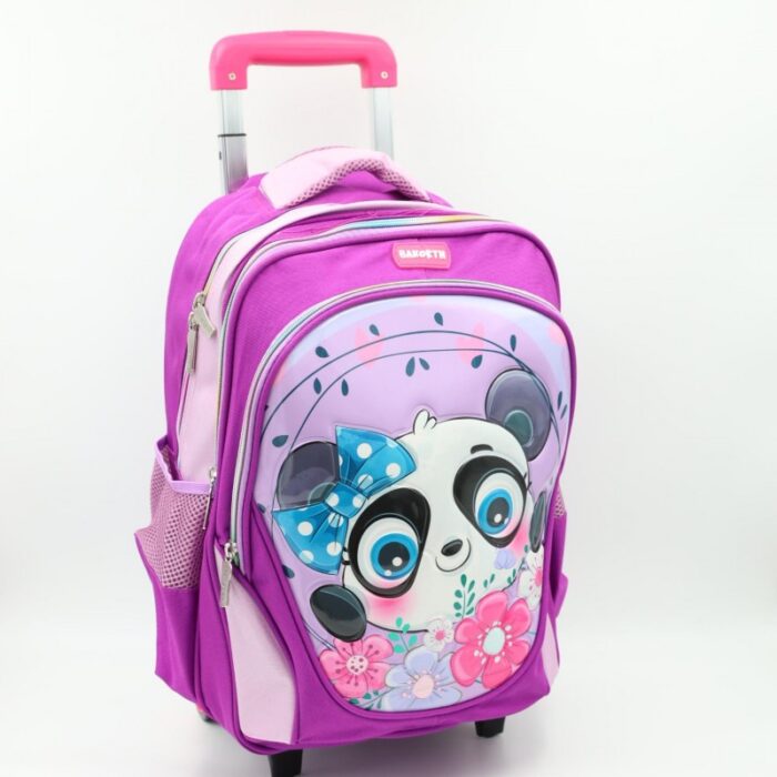 103388811_68a83fa99fec3 حقيبة مدرسية عجل بتصميم باندا حجم 14 انش لون بنفسجي - الصورة 1