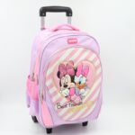 حقيبة مدرسية عجل بتصميم ميكي ماوس حجم 14 انش لون بنفسجي