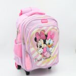 حقيبة مدرسية عجل بتصميم ميني ماوس وبطوطة حجم 14 انش لون بنفسجي