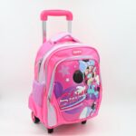 حقيبة مدرسية عجل بتصميم ميني ماوس حجم 14 انش لون فوشي
