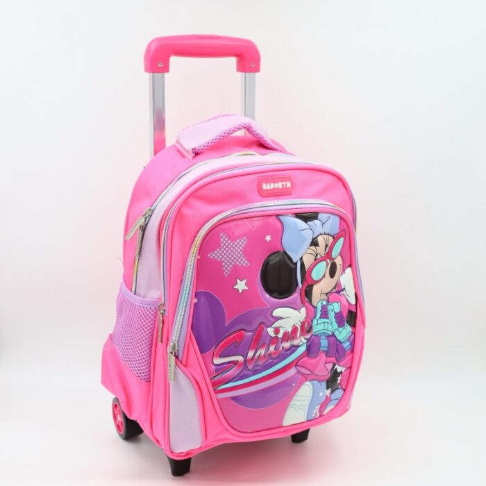 103388818_68a83fb108a29 حقيبة مدرسية عجل بتصميم ميني ماوس حجم 14 انش لون فوشي - الصورة 1