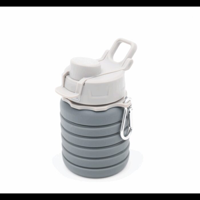 ⁦مطرة ماء سيلكون قابلة للتمدد لون رمادي⁩ - الصورة ⁦3⁩