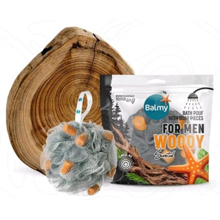 103388839_68aa2936aed9d ليفة استحمام معطرة مع صابونة برائحة خشبية للرجال - بالمي - الصورة 1