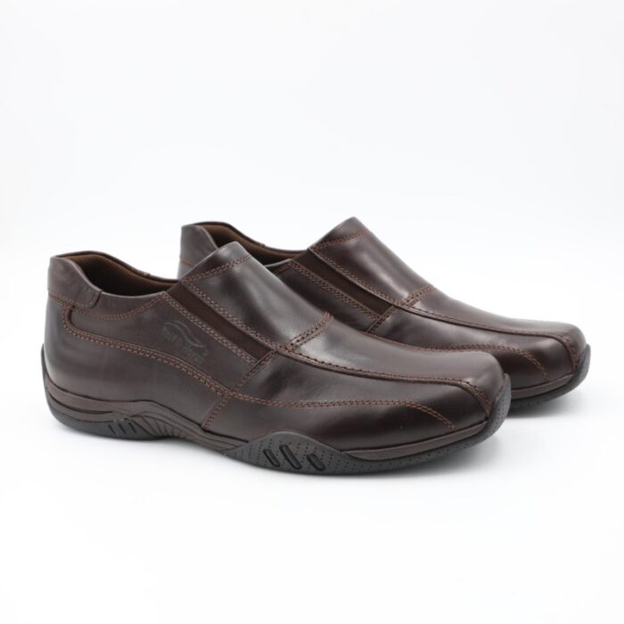 103388861_68acb82276576 حذاء كاجوال جلد موديل 115/2G R من جولف اند هورس للرجال لون بني محروق - الصورة 1