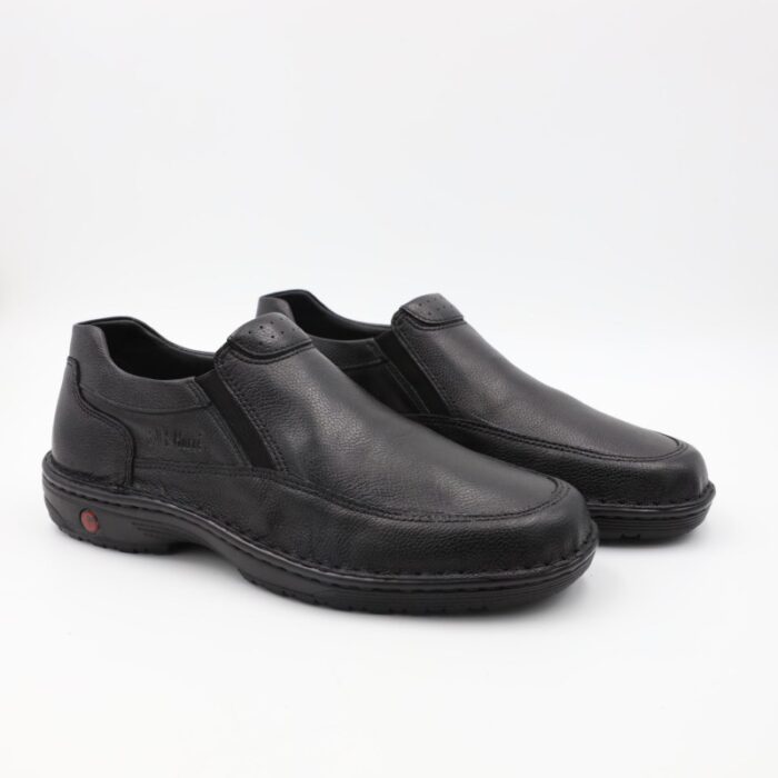 ⁦حذاء كاجوال جلد موديل 2021/1G M من جولف اند هورس للرجال لون أسود⁩ - الصورة ⁦2⁩