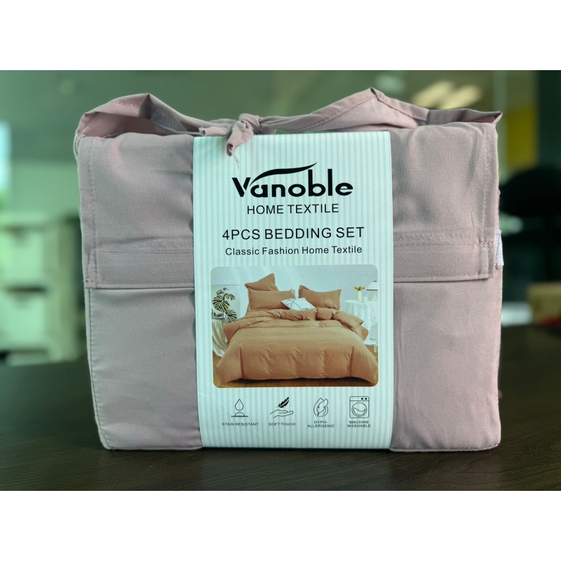 103388890_68acb8bd6e24d طقم مفارش صيني 4 قطع لون زهري - الصورة 1