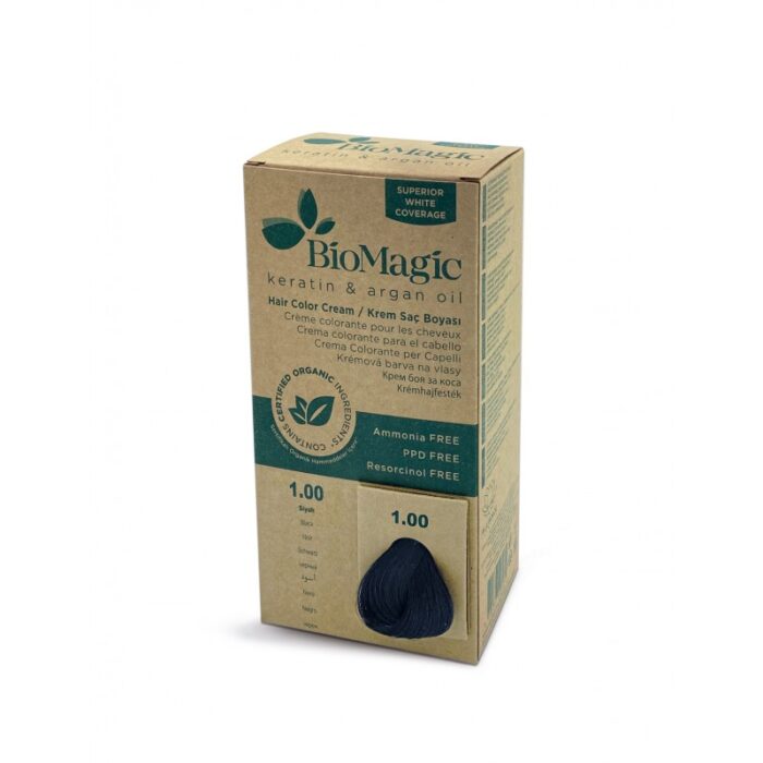 103388957_68b01e6983687 Biomagic Hair Color CREAM 1 Black - صبغة شعر لون أسود - الصورة 1
