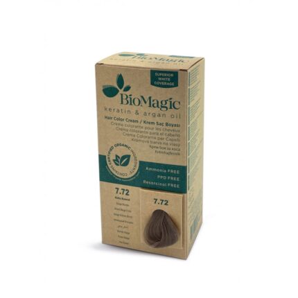 Biomagic Hair Color Cream 7.72 Beige Blonde - صبغة شعر لون أشقر بيج